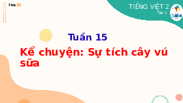 Giáo án điện tử Tiếng việt 2 Bài 15 Cánh diều: Con cái thảo hiền - Nói và nghe: Kể chuyện đã học Sự tích cây vú sữa