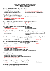 Mock Test - Chemistry for engineers | Trường Đại học Quốc tế, Đại học Quốc gia Thành phố HCM