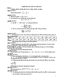 TOP25 đề ôn tập thi HK2 Toán 10 năm học 2016 – 2017