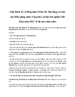 Giải Kinh tế và Pháp luật 10 bài 24 CTST