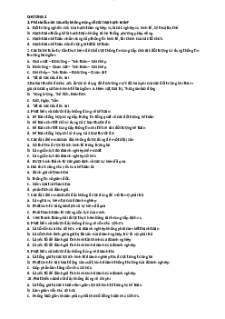 Bộ câu hỏi trắc nghiệm ôn tập Chương 1 học phần Nguyên lý kế toán