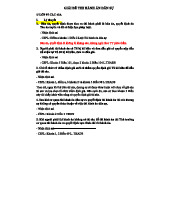 Giải đề thi hành án dân sự - Lớp 97 CLC 43A