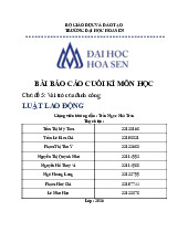 Vai trò của đình công | Báo Cáo Cuối Kỳ Môn Học Luật Lao Động