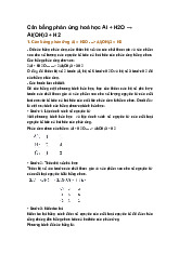 Cân bằng phản ứng hoá học Al + H2O → Al(OH)3 + H2