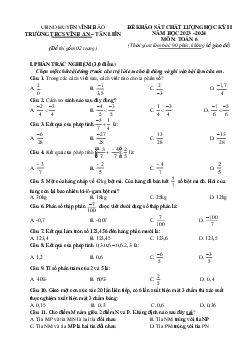 Đề học kỳ 2 Toán 6 năm 2023 – 2024 trường THCS Vĩnh An – Tân Liên – Hải Phòng