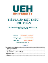 Tiểu luận kết thúc học phần Quản trị chuỗi cung ứng 1 | Học viện Hành chính Quốc gia