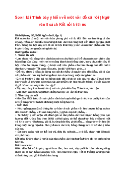 Soạn bài Trình bày ý kiến về một vấn đề xã hội | Ngữ văn 8 sách Kết nối tri thức