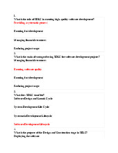 Đề cương kiểm tra kỹ thuật phần mềm (CT101) - SDLC và các phương pháp phát triển. Môn Kỹ thuật phần mềm | Đại học Trường Đại học Phenika.