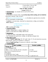 Giáo án môn Tiếng anh lớp 4 tuần 24 - Unit 14: Daily activities | Bộ sách Global Success | Tiểu học ( Chương trình mới)