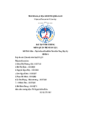 Bài tập tình huống - Môn Quản trị nhân lưc| Đại học Kinh Tế Quốc Dân