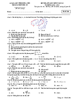 Đề giữa kỳ 1 Toán 10 năm 2022 – 2023 trường THPT Phù Cừ – Hưng Yên