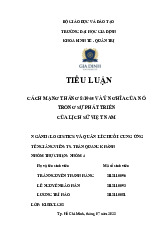 Tiểu luận Cách mạng tháng 8 năm 1945 và ý nghĩa | Môn Lịch sử Đảng - Đại học Gia Định