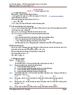 Phân dạng và bài tập trắc nghiệm chuyên đề vector – Gia Quyền, Phương Chi