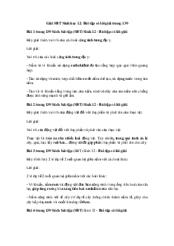 Giải SBT Sinh học 12: Bài tập có lời giải trang 139