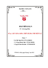 TIỂU LUẬN BÁN HÀNG RONG - Phân Tích và Giải Pháp Hiện Nay môn Môi trường và con người - Trường Đại học Văn Hiến.