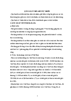 Đề cương môn Khoa học tự nhiên và Công nghệ