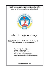 Học thuyết hình thái kinh tế - xã hội và sự vận dụng của Đảng ta ở Việt Nam hiện nay | Bài tiểu luận môn triết học mác - lênin