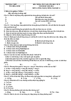 Đề cương ôn tập giữa học kì 2 môn Công nghệ 11 sách Cánh diều