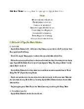 Bài thơ Nhàn - Ngữ văn 10