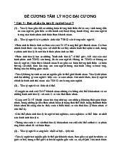 Đề Cương Môn Tâm lý học | Đại học Thái Bình Dương