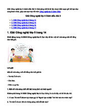 Giải SGK Công nghệ lớp 5 Cánh diều Bài 3: Nhà sáng chế