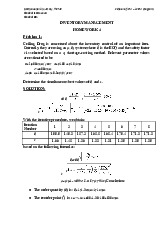 Homework 4 Solutions: Problems 1, 2 & 3 | Môn Inventory Management - Trường Đại học Quốc tế, Đại học Quốc gia Thành phố Hồ Chí Minh
