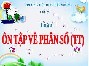 Giáo án điện tử Toán 5 Cánh diều: Ôn tập về số thập phân