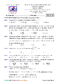 Đề thi HK1 Toán 12 năm học 2017 – 2018 trường THPT chuyên Trần Phú – Hải Phòng