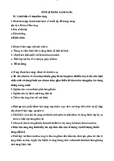 Đáp án Đề cương Môn Dược Lâm Sàng 1 | Đại học Cần Thơ