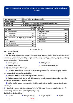Đề thi đánh giá năng lực ĐH QG TPHCM 2022 - đề 3 (có đáp án)