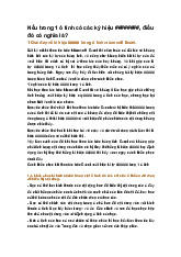 Nếu trong 1 ô tính có các ký hiệu ########, điều đó có nghĩa là?