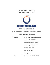 Trí tuệ nhân tạo và big data | Bài tập giữa kì số 2 môn Tổng quan cơ sở lưu trú