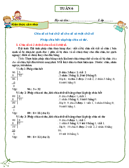 Bài tập cuối tuần lớp 3 môn Toán Cánh Diều - Tuần 6