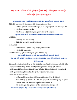 Soạn bài Viết bài văn kể lại sự việc có thật liên quan đến một nhân vật lịch sử | Ngữ văn 7 Tập 2 Kết nối tri thức