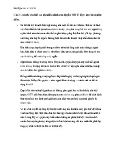 Bài tập về quyền sở hữu trí tuệ | Trường Đại học Luật - Đại học Quốc gia Hà Nội