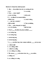 Unit 6 English exercise activities - Grammar & corrections môn Tiếng anh | Trường Đại học Kiến trúc Đà Nẵng