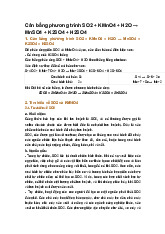 Cân bằng phương trình SO2 + KMnO4 + H2O → MnSO4 + K2SO4 + H2SO4