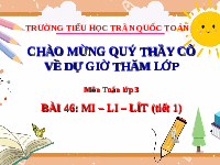 Giáo án điện tử Toán 3 Chương 2 Cánh diều: Mi-li-lít (tiết 1)