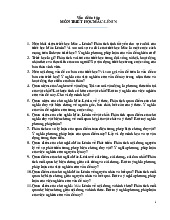 Vấn đề ôn tập môn Triết học Mác - Lênin | Trường đại học Mở Hà Nội