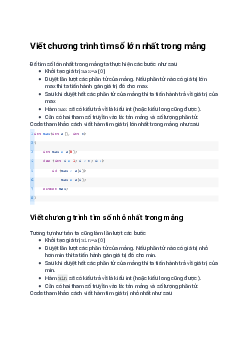 Đếm số lượng giá trị lớn nhất có trong mảng giải thích