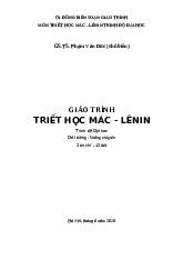 Giáo trình Triết học Mác - Lênin | GS.TS. Phạm Văn Đức (chủ biên)
