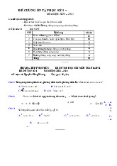 Đề cương ôn tập học kì 1 môn  Cơ sở Toán cho các nhà kinh tế 1  | Học viện Nông nghiệp Việt Nam