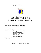 Đề cương môn vật lý- Trường Đại học bách khoa - Đại học đà nẵng