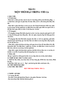 Một thời đại trong thi ca | Giáo án Văn 11 Cánh diều