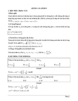 Tài liệu chủ đề cấp số nhân