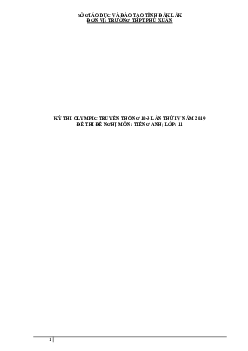 Đề thi Olympic 10 tháng 3 lần thứ 3 môn Tiếng Anh năm 2019 môn Tiếng Anh 11 THPT Phú Xuân