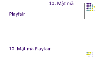 Mật mã Playfair | An toàn thông tin | Đại học Thủy Lợi