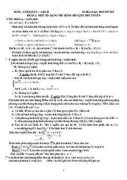 Tổng hợp lý thuyết phần 3,4: Hồi quy phi tuyến môn Kinh tế lượng | Đại học Thăng Long