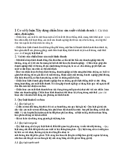 Chiến lược sản xuất và kinh doanh