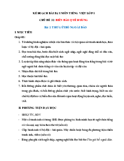Chủ đề 31: Biển đảo yêu thương | Bài 2 | Giáo án Tiếng Việt 1 bộ sách Chân trời sáng tạo